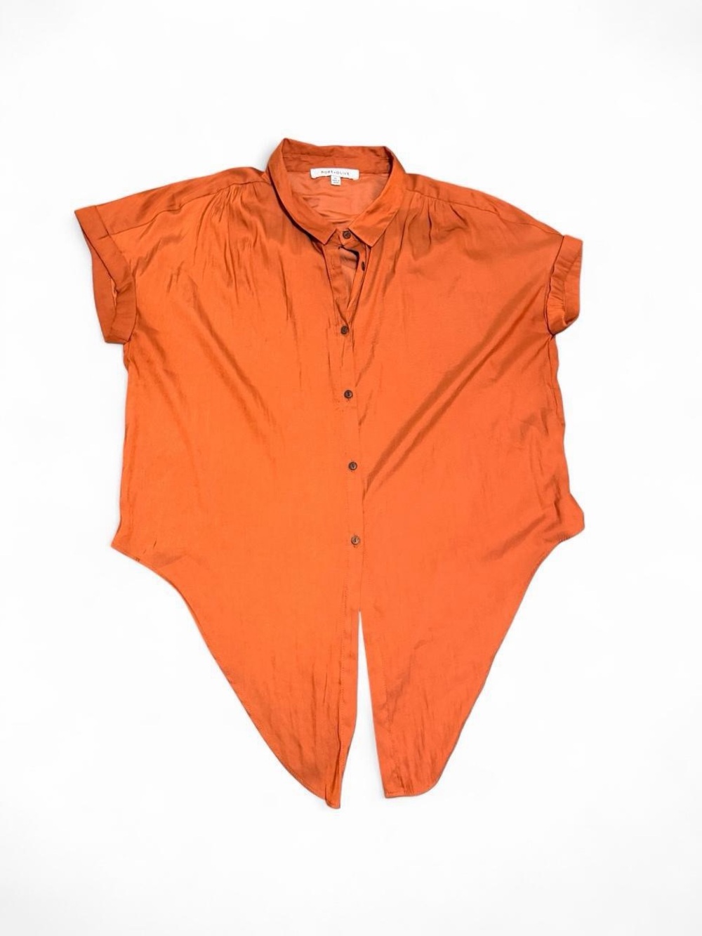 Rose & Olive Button-Up Shirt in Rust